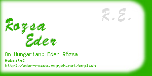 rozsa eder business card