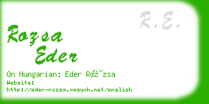 rozsa eder business card